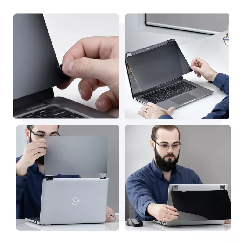 StarTech.com 14 Zoll 16:9 Bright Blickschutzfilter mit Touch, Flip-Over, 75 % Lichtdurchlässigkeit, entspiegelt, +/- 30° Blickwinkel