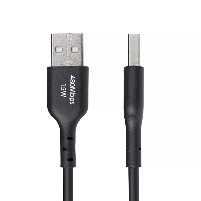 StarTech.com 15cm (6in) USB-A-auf-USB-C-Ladekabel, Laden & Synchronisieren, 3A, USB 2.0, TPE-Mantel – Schwarzes USB-Ladekabel