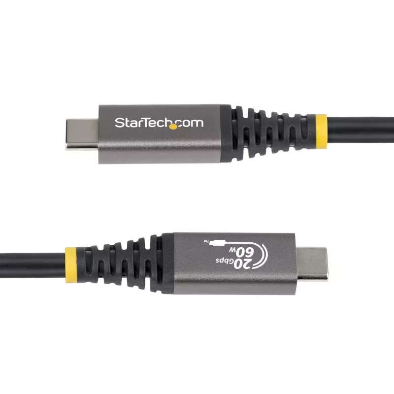 StarTech.com 3m (10ft) USB4-Kabel, 20 Gbit/s, USB-IF zertifiziertes USB-C-Kabel, 60W PD, 4K 120Hz DP 2.1, TPE-Mantel, schwarzes USB-C-Kabel