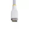 StarTech.com 1m (3ft) Weißes USB-C-Ladekabel, 60W (3A) PD, doppellagiges Nylon-/TPE-Geflecht, robustes USB-C-Ladekabel, USB 2.0 Laptop-Ladekabel