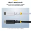 StarTech.com 1m (3ft) Weißes USB-C-Ladekabel, 60W (3A) PD, doppellagiges Nylon-/TPE-Geflecht, robustes USB-C-Ladekabel, USB 2.0 Laptop-Ladekabel