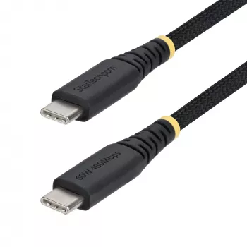 StarTech.com 2 m (6 ft) USB-C-Ladekabel, 60 W (3 A) PD, zweischichtiger geflochtener Nylon-/TPE-Mantel, robustes USB-C-Ladekabel, USB 2.0 Laptop-Ladegerätkabel