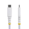 StarTech.com 3m (10ft) Weißes USB-C-Ladekabel, 60W (3A) PD, zweilagiger geflochtener Nylon-/TPE-Mantel, robustes USB-C-Ladekabel, USB 2.0 Laptop-Ladekabel