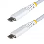 StarTech.com 30cm (1ft) Weißes USB-C-Ladekabel, 60W (3A) PD, zweilagiger geflochtener Nylon/TPE-Mantel, robustes USB-C-Ladekabel, USB 2.0 Laptop-Ladekabel
