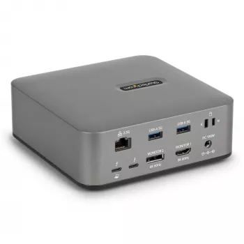 StarTech.com Thunderbolt 5 Dockingstation, DP/HDMI, Triple-Monitor-Dock bis 4K 144 Hz oder Dual 8K 60 Hz, 5x USB-Ports, 140 W Laptop-Ladung