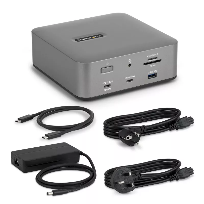 StarTech.com Thunderbolt 5 Dockingstation, DP/HDMI, Triple-Monitor-Dock bis 4K 144 Hz oder Dual 8K 60 Hz, 5x USB-Ports, 140 W Laptop-Ladung