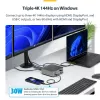 StarTech.com Thunderbolt 5 Dockingstation, DP/HDMI, Triple-Monitor-Dock bis 4K 144 Hz oder Dual 8K 60 Hz, 5x USB-Ports, 140 W Laptop-Ladung
