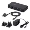 StarTech.com 4-Port USB-A Hub, 5 Gbit/s, selbstversorgt, 2-in-1 USB-C- und USB-A-Hostkabel, 1x BC 1.2 Ladeanschluss, 24W-Netzteil inklusive, MacBook und Windows