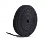 StarTech.com 75ft (22,8m) Klettband Rolle, 12,7mm breit, Schwarz, zuschneidbare wiederverwendbare Kabelbinder, Befestigungsband, anpassbare Stoffumwicklungen, Großrolle
