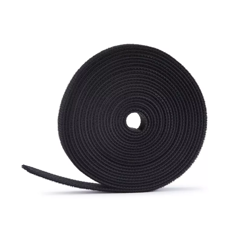 StarTech.com 75ft (22,8m) Klettband Rolle, 12,7mm breit, Schwarz, zuschneidbare wiederverwendbare Kabelbinder, Befestigungsband, anpassbare Stoffumwicklungen, Großrolle