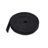 StarTech.com 75ft (22,8m) Klettband Rolle, 12,7mm breit, Schwarz, zuschneidbare wiederverwendbare Kabelbinder, Befestigungsband, anpassbare Stoffumwicklungen, Großrolle