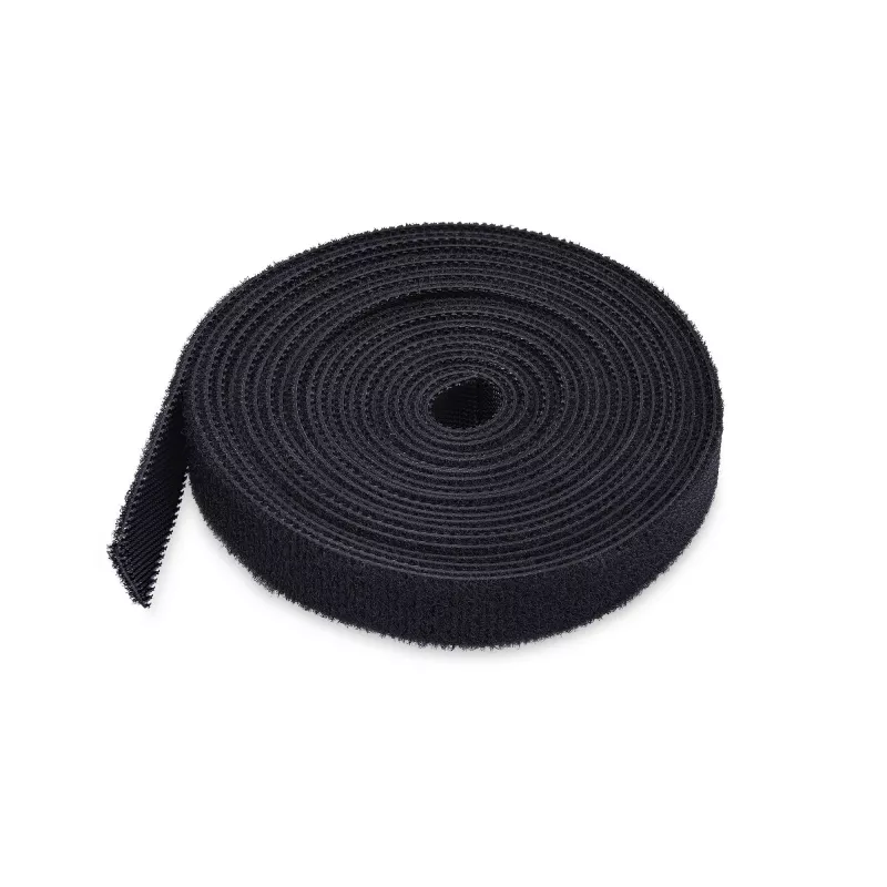StarTech.com 75ft (22,8m) Klettband Rolle, 12,7mm breit, Schwarz, zuschneidbare wiederverwendbare Kabelbinder, Befestigungsband, anpassbare Stoffumwicklungen, Großrolle