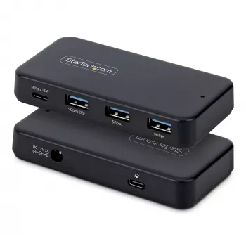 StarTech.com 4-Port USB-C und USB-A Hub, 5Gbps, selbstversorgt, 2-in-1 USB-C und USB-A Hostkabel, 1x USB-C und 3x USB-A (1x BC 1.2), 36W Netzteil inklusive