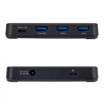 StarTech.com 4-Port USB-C und USB-A Hub, 5Gbps, selbstversorgt, 2-in-1 USB-C und USB-A Hostkabel, 1x USB-C und 3x USB-A (1x BC 1.2), 36W Netzteil inklusive