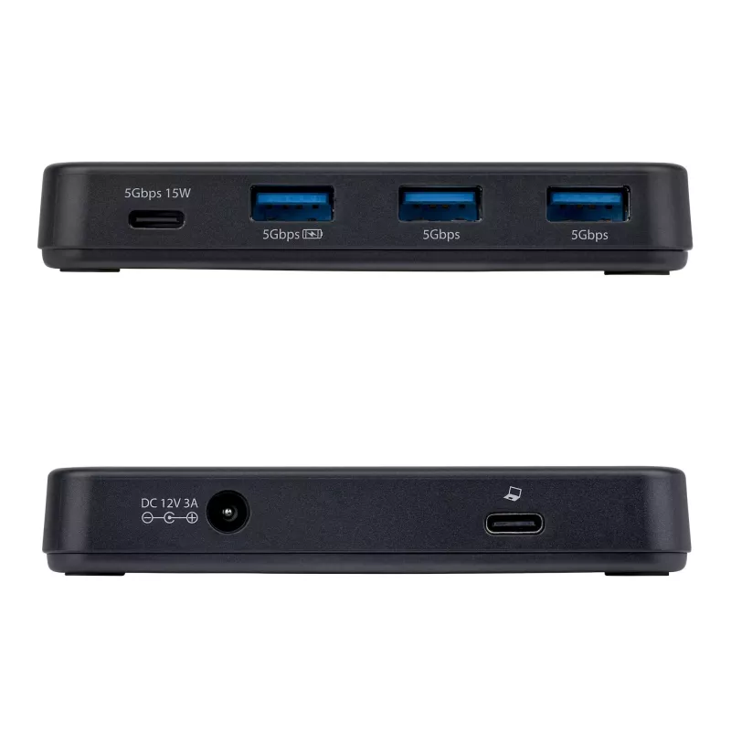 StarTech.com 4-Port USB-C und USB-A Hub, 5Gbps, selbstversorgt, 2-in-1 USB-C und USB-A Hostkabel, 1x USB-C und 3x USB-A (1x BC 1.2), 36W Netzteil inklusive
