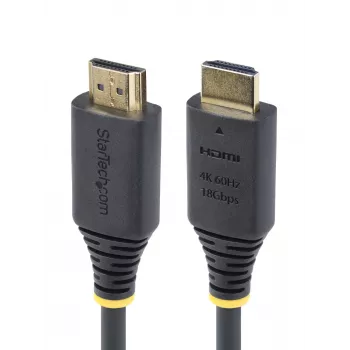 StarTech.com 2,4m Premium zertifiziertes High Speed HDMI Kabel, 4K 60Hz/1440p 144Hz, HDR10/HDCP 2.2/ARC, 18Gbit/s, UHD HDMI 2.0 Kabel für TV/Monitor/Display, TPE-Mantel