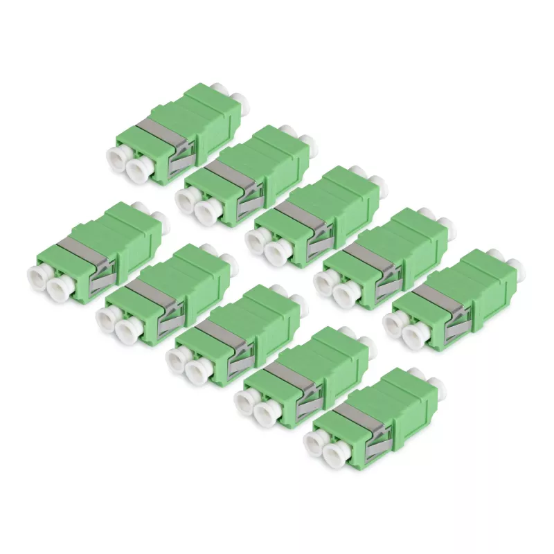 StarTech.com LC-auf-LC-Kupplung 10er-Pack, OS2 Singlemode SC-Footprint LC-LWL-Kupplung ohne Flansch, LC/APC Duplex-Adapter