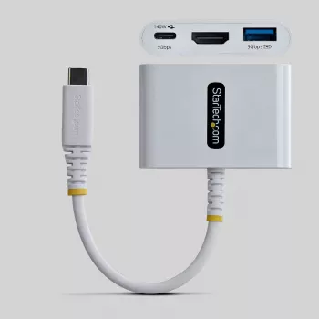 StarTech.com USB-C auf HDMI Multiport-Adapter mit 140W PD-Ladung, 4K 60Hz HDMI, USB 5Gbit/s Hub, Mini-Dock für MacBook / Dell / Thinkpad / HP / iPad / Tablets
