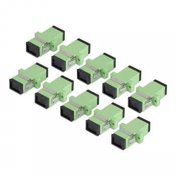 StarTech.com SC-auf-SC-Koppler 10er-Pack, OS2 Singlemode SC Glasfaserkoppler mit Flansch, SC/APC Simplex-Adapter