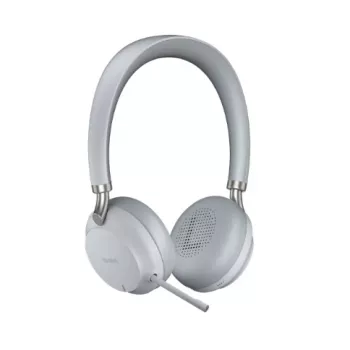 Yealink BH72 Headset Kabelgebunden & Kabellos Kopfband Anrufe/Musik USB Typ-A Bluetooth Ladestation Hellgrau