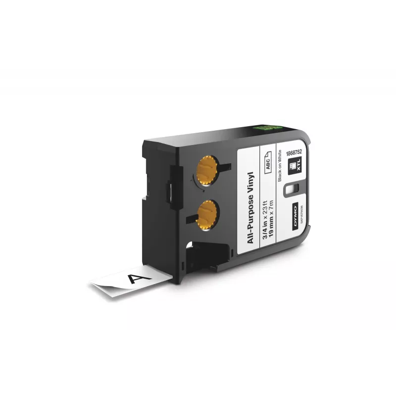 DYMO XTL Allzweck-Vinyletiketten | 19 mm | Schwarz auf Weiß, Schwarz auf weiß, Schwarz, Thermotransfer, Vinyl, Belgien, -40 – 60 °C