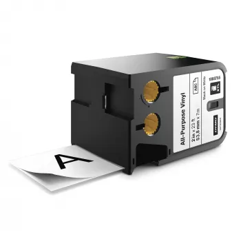 DYMO XTL Allzweck-Vinyletiketten | 54 mm x 7 m | Schwarz auf Weiß