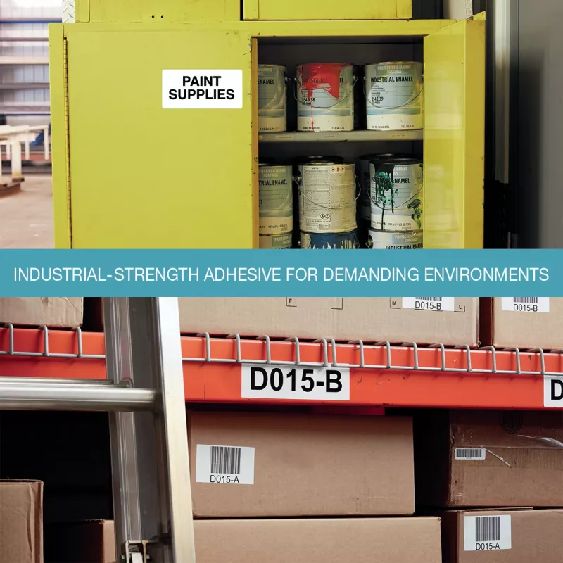 DYMO LW Durable Labels – 104 x 159 mm – 1933086, Weiß, Selbstklebendes Druckeretikett, Polypropylen (PP), Permanent, Rechteckig, -18 – 50 °C
