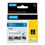 DYMO Rhino Industrie-Vinyl-Etiketten | 12 mm x 5,5 m | Weißer Druck auf Blau | Selbstklebend | für LabelManager & Rhino Etikettendrucker