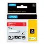 DYMO Rhino Industrie-Vinyletiketten | 12 mm x 5,5 m | Weißer Druck auf Rot | Selbstklebend | für LabelManager & Rhino Etikettendrucker