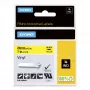 DYMO Rhino Industrie-Vinyletiketten | 24 mm x 5,5 m | Schwarzer Druck auf Gelb | Selbstklebend | für LabelManager & Rhino Beschriftungsgeräte