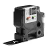 DYMO Rhino Industrie-Vinyletiketten | 24 mm x 5,5 m | Weißer Druck auf Schwarz | Selbstklebend | für LabelManager & Rhino Etikettendrucker