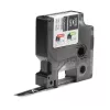 DYMO Rhino Industrie-Vinyletiketten | 12 mm x 5,5 m | Weißdruck auf Schwarz | Selbstklebend | für LabelManager & Rhino Etikettendrucker