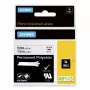 DYMO Rhino Industrielle permanente Polyester-Etiketten | 6 mm x 5,5 m | Schwarzer Druck auf Weiß | Selbstklebend | für Rhino & LabelManager Etikettendrucker