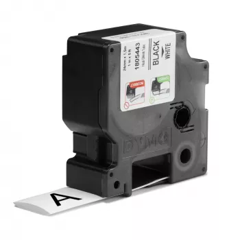 DYMO Rhino Industrial Wärmeschrumpf-Kabeletikettenrollen | 24 mm x 1,5 m | Schwarzer Druck auf Weiß | Selbstklebend | für Rhino Beschriftungsgeräte