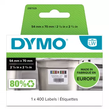 DYMO Authentic LabelWriter Etiketten zur Bestandsrotation für die Lebensmittelindustrie | 54 mm x 70 mm | 400 farbcodierte Selbstklebeetiketten | Für LabelWriter Etikettendrucker
