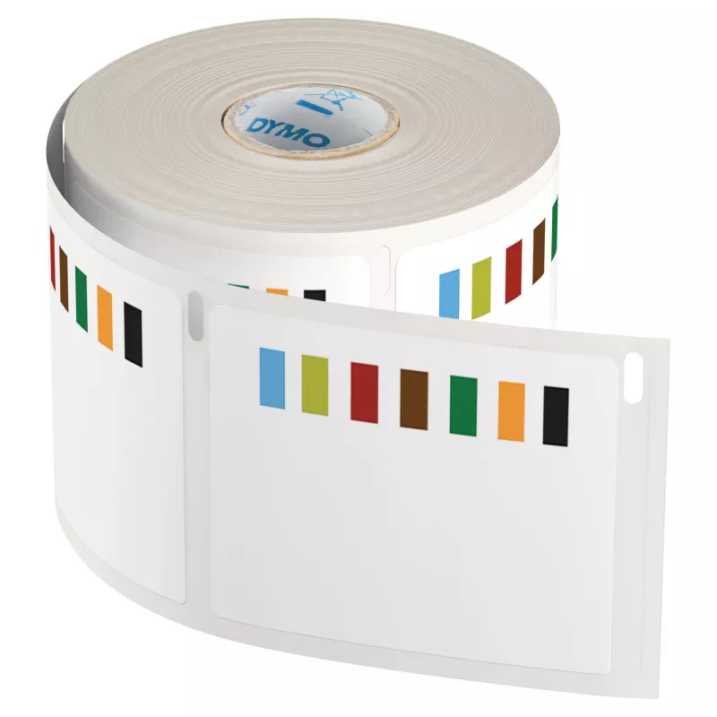 DYMO Authentic LabelWriter Etiketten zur Bestandsrotation für die Lebensmittelindustrie | 54 mm x 70 mm | 400 farbcodierte Selbstklebeetiketten | Für LabelWriter Etikettendrucker