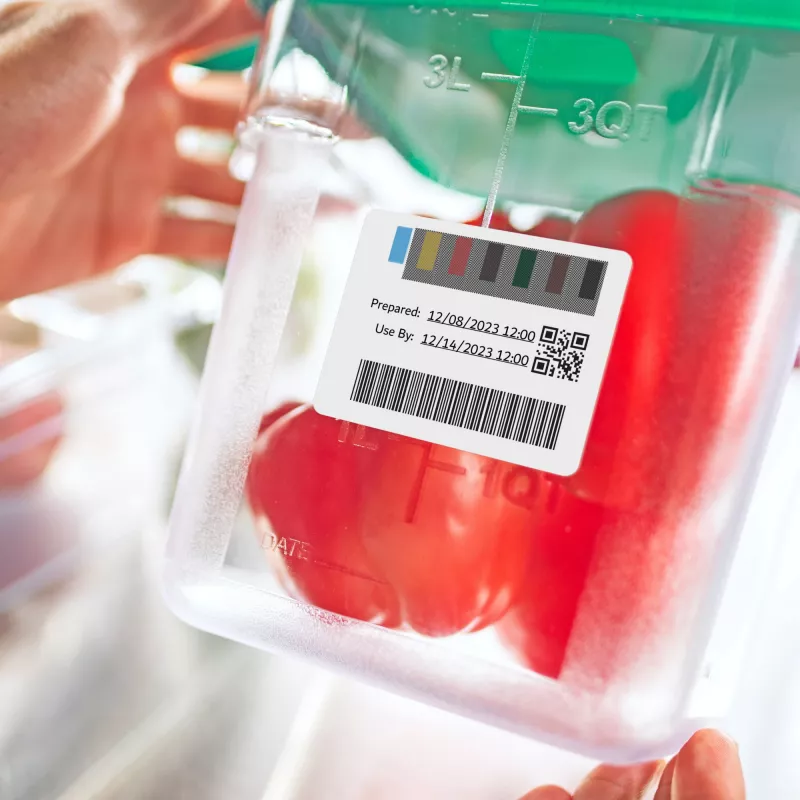 DYMO Authentic LabelWriter Etiketten zur Bestandsrotation für die Lebensmittelindustrie | 54 mm x 70 mm | 400 farbcodierte Selbstklebeetiketten | Für LabelWriter Etikettendrucker