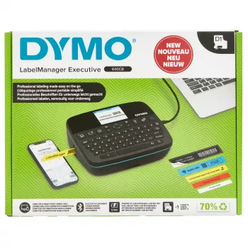 DYMO LabelManager Executive 640 CB Tragbarer Etikettendrucker | Kompaktes Etikettiergerät mit QWERTY-Tastatur | Bluetooth- & USB-Konnektivität | Kompatibel mit D1 Standard- & robusten Etiketten