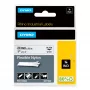 DYMO Rhino Industrie-Flexible Nylon-Etiketten | 24 mm x 3,5 m | Schwarz auf Weiß | Selbstklebend | für LabelManager & Rhino Etikettendrucker