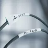 DYMO Rhino Industrial Heat-Shrink Kabel Label Tubes | 12mm x 1,5m | Schwarzer Druck auf Weiß | für Rhino Label Makers