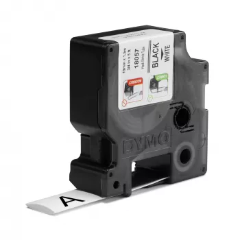 DYMO Rhino Industrial Wärmeschrumpf-Kabeletiketten-Schläuche | 19 mm x 1,5 m | Schwarzer Druck auf Weiß | Selbstklebend | für Rhino-Etikettendrucker