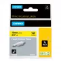DYMO Rhino Industrial Heat-Shrink Kabel Label Tubes | 19 mm x 1,5 m | Schwarzer Druck auf Gelb | für Rhino Label Makers