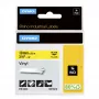 DYMO Rhino Industrie-Vinyletiketten | 19 mm x 5,5 m | Schwarzer Druck auf Gelb | Selbstklebend | für Rhino & LabelManager Beschriftungsgeräte