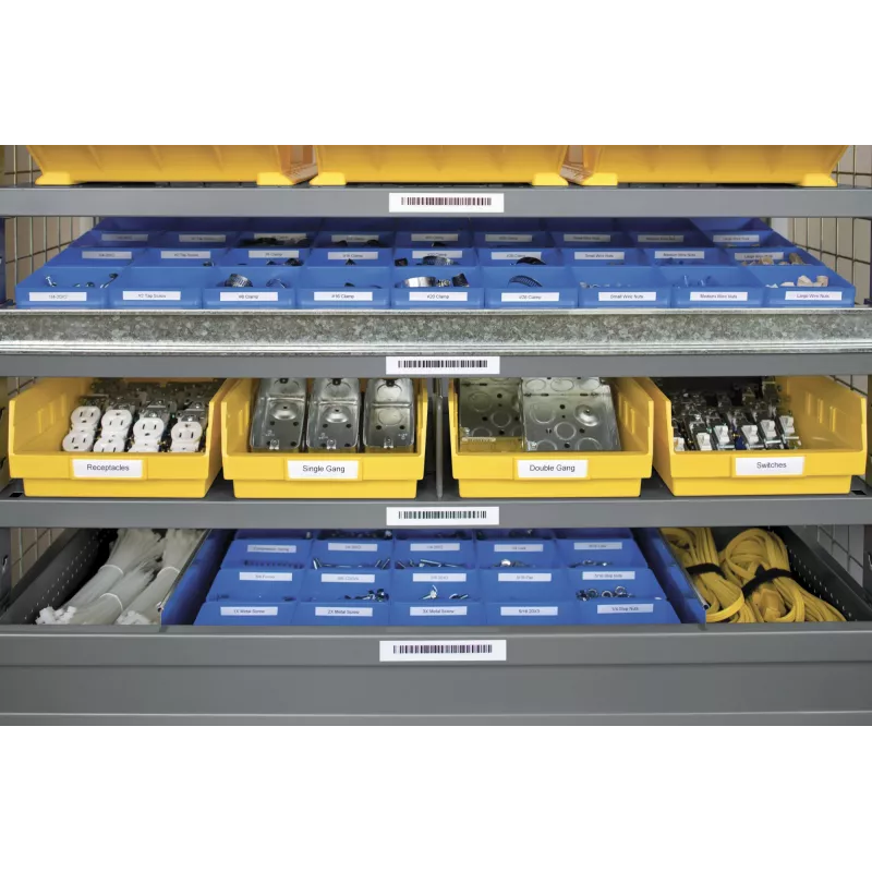 DYMO Rhino Industrie-Vinyletiketten | 12 mm x 5,5 m | Schwarzer Druck auf Orange | Selbstklebend | für Rhino & LabelManager Etikettendrucker