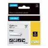 DYMO Rhino Industrie-Vinyl-Etiketten | 12 mm x 5,5 m | Schwarzer Druck auf Weiß | Selbstklebend | für Rhino & LabelManager Etikettendrucker