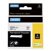 DYMO Rhino Industrie Permanent-Polyester-Etiketten | 12 mm x 5,5 m | Schwarzer Druck auf Weiß | Selbstklebend | für Rhino & LabelManager Etikettendrucker