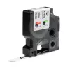 DYMO Rhino Industrie Permanent-Polyester-Etiketten | 12 mm x 5,5 m | Schwarzer Druck auf Weiß | Selbstklebend | für Rhino & LabelManager Etikettendrucker