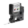 DYMO Rhino Industrie Permanent-Polyester-Etiketten | 12 mm x 5,5 m | Schwarzer Druck auf Weiß | Selbstklebend | für Rhino & LabelManager Etikettendrucker
