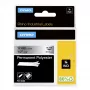 DYMO Rhino Industrial Permanente Polyester-Etiketten | 12 mm x 5,5 m | Schwarzer Druck auf Metallic | für Rhino & LabelManager Etikettendrucker