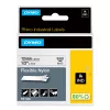 DYMO Rhino Industrie Flexible Nylonetiketten | 12 mm x 3,5 m | Schwarzer Druck auf Weiß | Selbstklebend | für Rhino & LabelManager Etikettendrucker